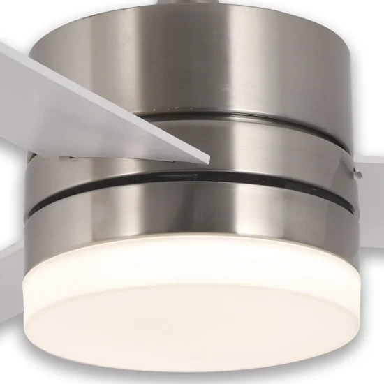 VENTILADOR DE TECHO CON LUZ LED 17W REGULABLE NÍQUEL NEW LORENZO 2