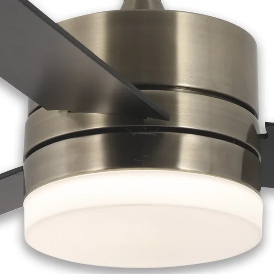 VENTILADOR DE TECHO CON LUZ LED 17W REGULABLE CUERO NEW LORENZO 2