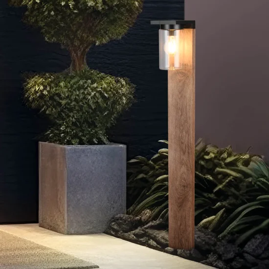 BALIZA EXTERIOR CON SENSOR DE LUZ E27 IP44 100CM ARABELA