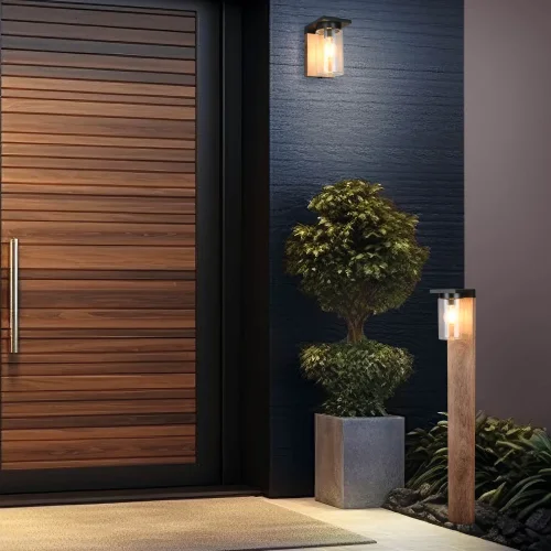 BALIZA EXTERIOR CON SENSOR DE LUZ E27 IP44 100CM ARABELA