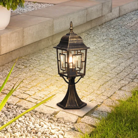 FAROL DE EXTERIOR E27 IP44 ÓXIDO 47CM VALESKA