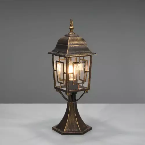 FAROL DE EXTERIOR E27 IP44 ÓXIDO 47CM VALESKA FAROL DE EXTERIOR E27 IP44 ÓXIDO 47CM VALESKA