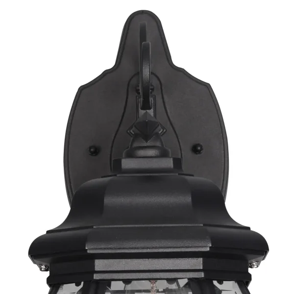 APLIQUE EXTERIOR DESCENDENTE E27 IP44 NEGRO ELOWEN