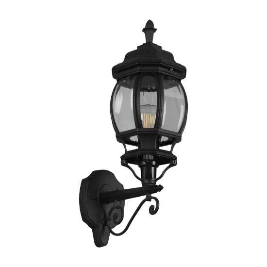 APLIQUE EXTERIOR ASCENDENTE E27 IP44 NEGRO ELOWEN 2