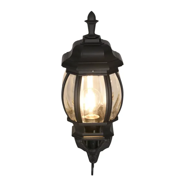 APLIQUE EXTERIOR ASCENDENTE E27 IP44 NEGRO ELOWEN