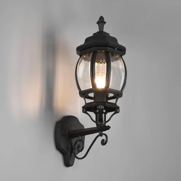 APLIQUE EXTERIOR ASCENDENTE E27 IP44 NEGRO ELOWEN