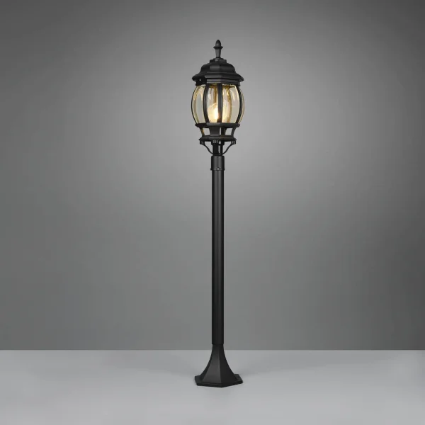 FAROL DE EXTERIOR E27 IP44 100CM NEGRO ELOWEN