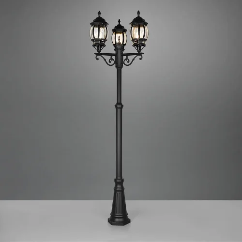 FAROLA DE EXTERIOR E27 IP44 200CM NEGRO ELOWEN