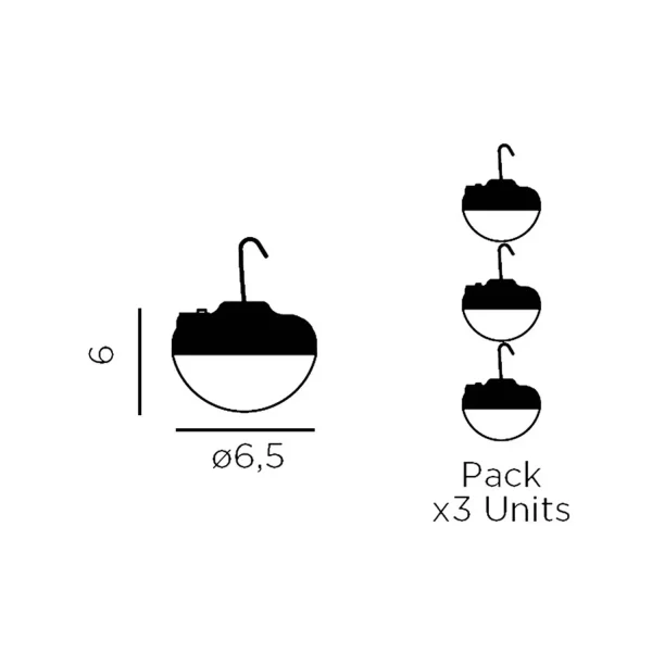 PACK 3 BOMBILLAS PORTÁTILES CHERRY MINI BATERÍA RECARGABLE