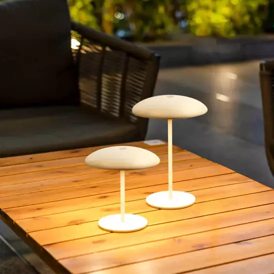 LÁMPARA DE MESA EXTERIOR IP44 BATERIA BLANCA SARDINIA 30 2