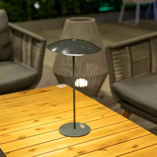 LÁMPARA DE MESA EXTERIOR IP44 BATERIA ANTRACITA SARDINIA 40