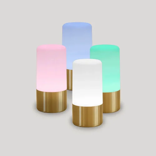 LÁMPARA DE MESA RECARGABLE ORO IP44 RGB MAIA LÁMPARA DE MESA RECARGABLE ORO IP44 RGB MAIA