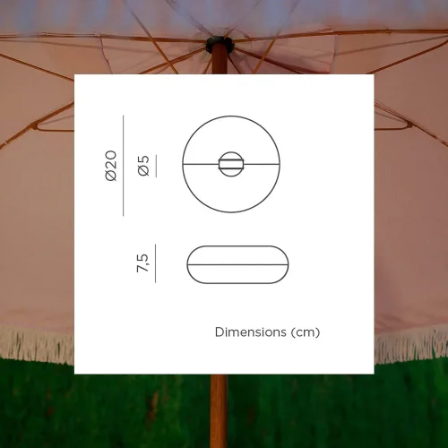 BOMBILLA PARA SOMBRILLA/PARASOL BATERIA RECARGABLE LIMA 20