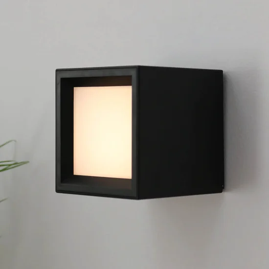 APLIQUE DE PARED SIN CABLES IP20 NEGRO BOX 8