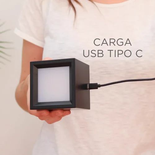 APLIQUE DE PARED SIN CABLES IP20 NEGRO BOX 8