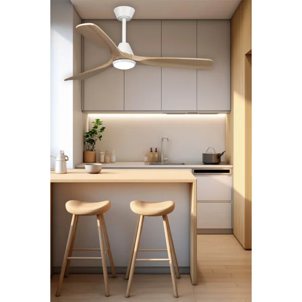 VENTILADOR DE TECHO LED 18W REGULABLE 3 ASPAS MOTOR DC JARETH