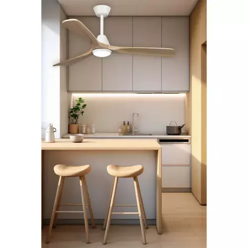 VENTILADOR DE TECHO LED 18W REGULABLE 3 ASPAS MOTOR DC JARETH