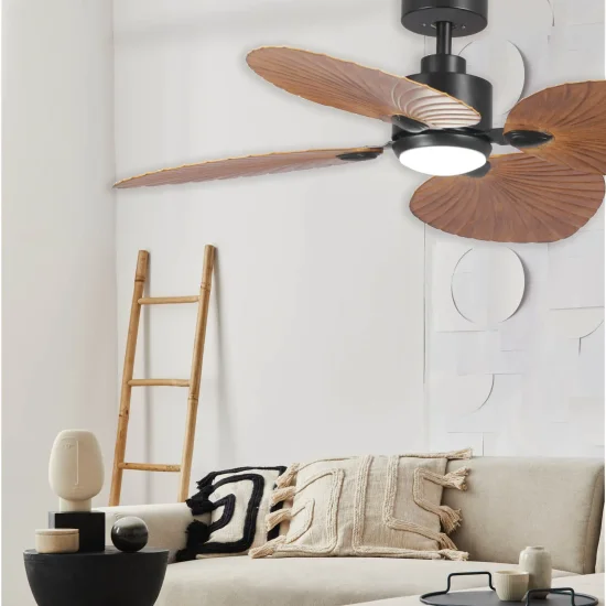 VENTILADOR DE TECHO LED 18W REGULABLE 4 ASPAS MOTOR DC LAGOS