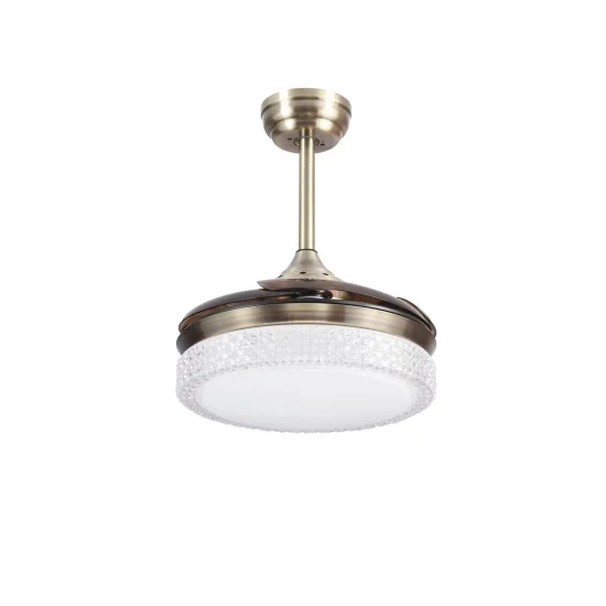 VENTILADOR DE TECHO LED 28W REGULABLE 4 ASPAS PLEGABLES MOTOR DC LESTER 2