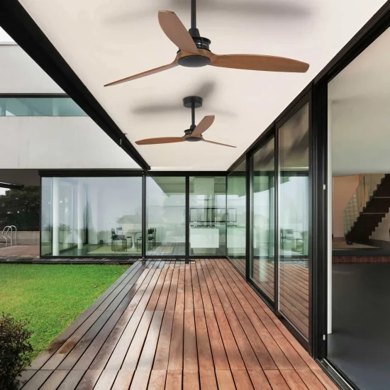 VENTILADOR DE TECHO SIN LUZ 3 ASPAS MADERA MOTOR DC WINSTON 2