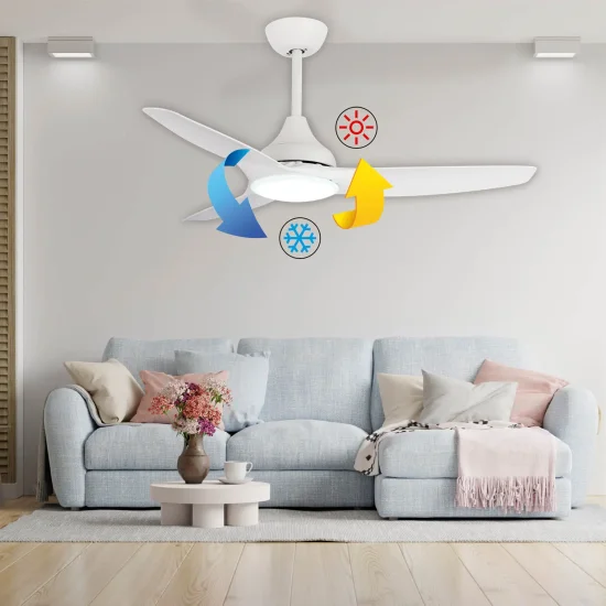 VENTILADOR DE TECHO LED 17W REGULABLE 3 ASPAS MOTOR DC BALSA 2
