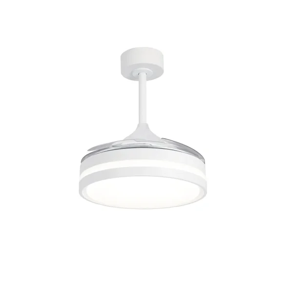 VENTILADOR DE TECHO LED 24W REGULABLE 4 ASPAS PLEGABLES MOTOR DC TRIANA