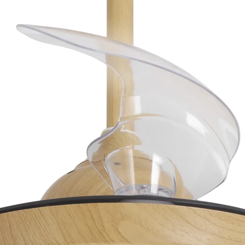 VENTILADOR DE TECHO LED 24W REGULABLE MADERA 4 ASPAS PLEGABLES GERALDTON