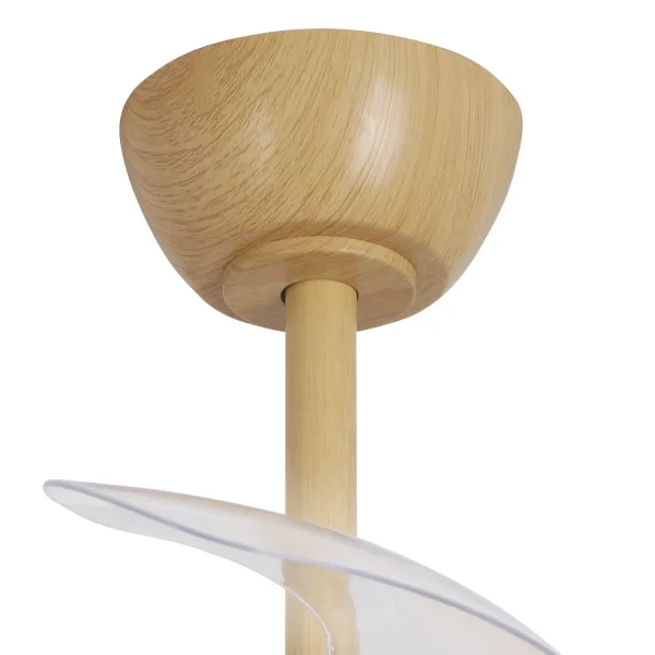 VENTILADOR DE TECHO LED 24W REGULABLE MADERA 4 ASPAS PLEGABLES GERALDTON