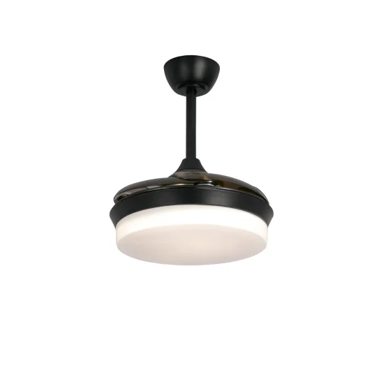 VENTILADOR DE TECHO LED 24W REGULABLE NEGRO 4 ASPAS PLEGABLES GERALDTON 2