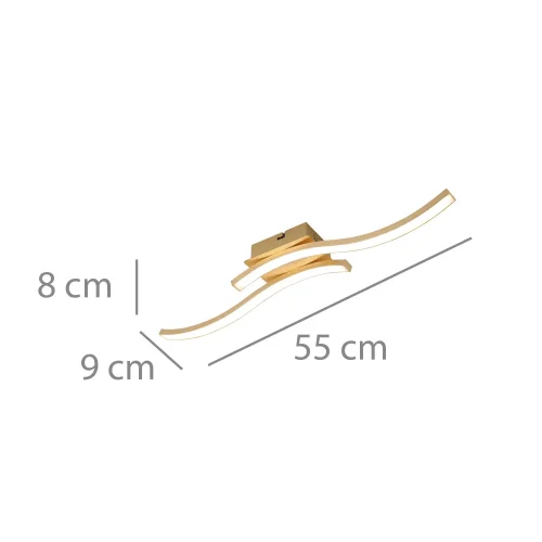 PLAFÓN DE TECHO LED 14 W 4000K PAN DE ORO EVANDER