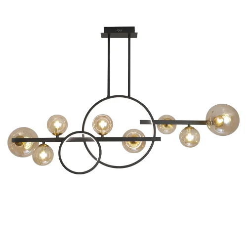 LÁMPARA DE TECHO 8 LUCES HIERRO NEGRO NICOLETTA