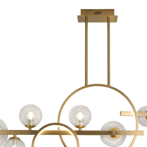 LÁMPARA DE TECHO 8 LUCES HIERRO ORO NICOLETTA