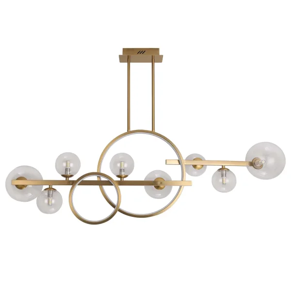 LÁMPARA DE TECHO 8 LUCES HIERRO ORO NICOLETTA