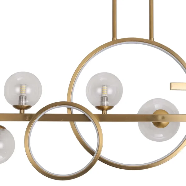 LÁMPARA DE TECHO 8 LUCES HIERRO ORO NICOLETTA