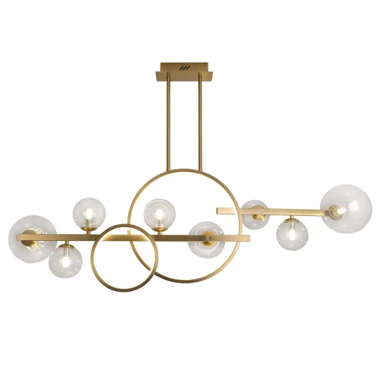 LÁMPARA DE TECHO 8 LUCES HIERRO ORO NICOLETTA 2