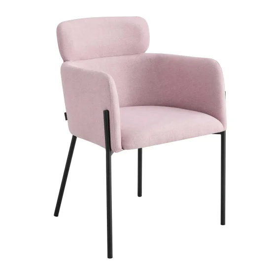SILLÓN TAPIZADO ROSA PASTEL COSMO