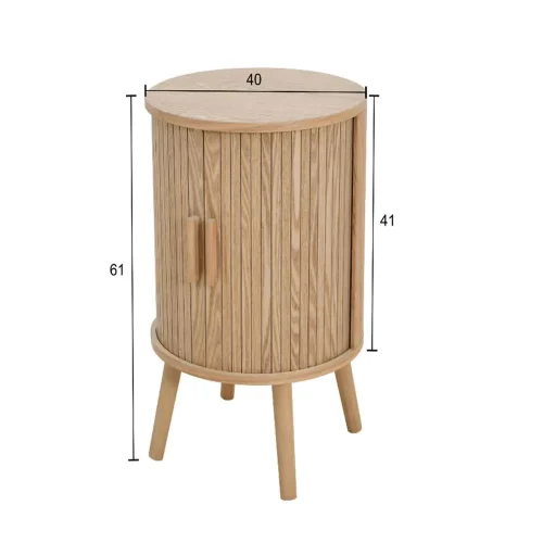 MESITA REDONDA RAYAS NATURAL ROYCE