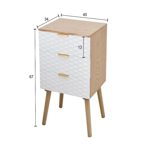 MESITA 3 CAJONES ASGER