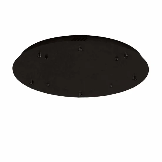 BASE REDONDA 6 LUCES ACERO PINTADO NEGRO Ø 65CM