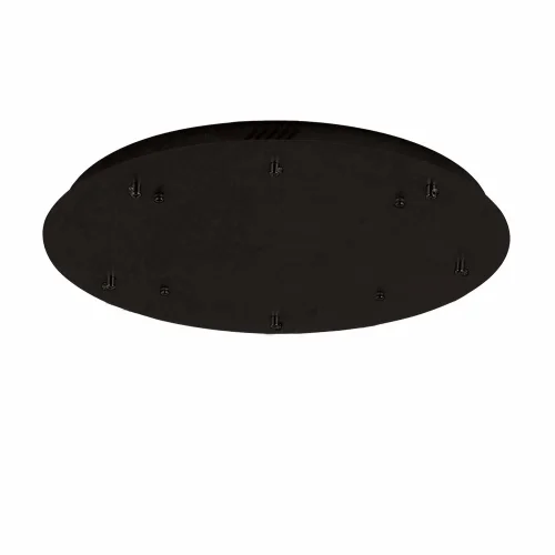 BASE REDONDA 6 LUCES ACERO PINTADO NEGRO Ø 65CM