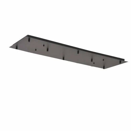BASE RECTANGULAR 8 LUCES 90 CM ACERO NEGRO