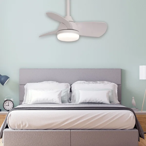 VENTILADOR DE TECHO LED 17W REGULABLE MOTOR DC BLANCO SIERRA