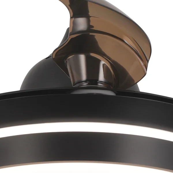 VENTILADOR DE TECHO CON LUZ LED 24W REGULABLE MOTOR DC NEGRO CASCADE