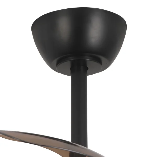 VENTILADOR DE TECHO CON LUZ LED 24W REGULABLE MOTOR DC NEGRO CASCADE