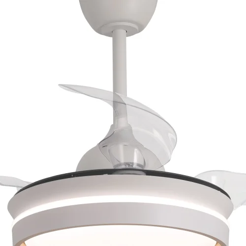 VENTILADOR DE TECHO CON LUZ LED 24W REGULABLE MOTOR DC BLANCO CASCADE