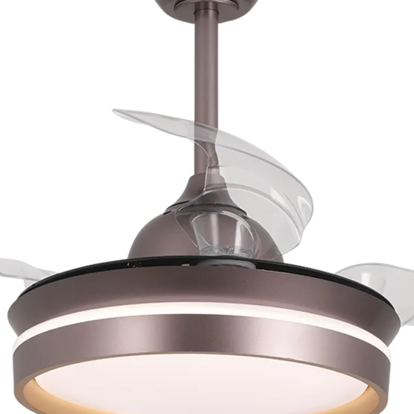 VENTILADOR DE TECHO CON LUZ LED 24W REGULABLE MOTOR DC ROJO INDIGO CASCADE