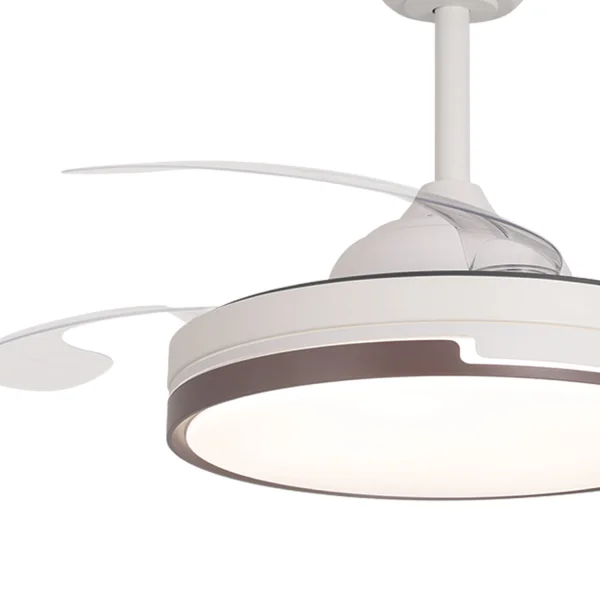 VENTILADOR DE TECHO LED 38W REGULABLE 4 ASPAS PLEGABLES SKYLER