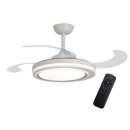 VENTILADOR DE TECHO LED 38W REGULABLE 4 ASPAS PLEGABLES HANOI