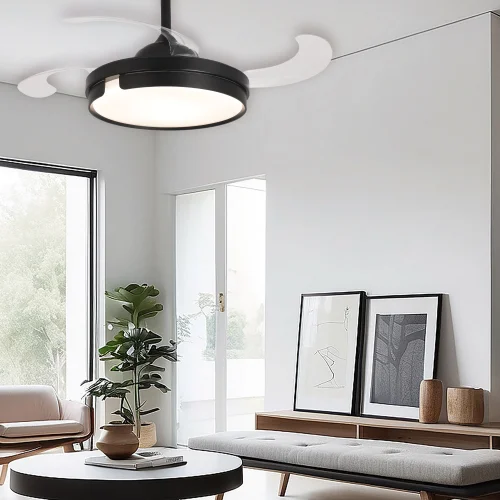 VENTILADOR DE TECHO LED 38W REGULABLE 4 ASPAS PLEGABLES NASHVILLE