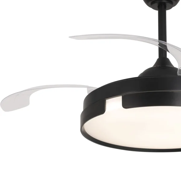 VENTILADOR DE TECHO LED 48W REGULABLE 4 ASPAS PLEGABLES NASHVILLE